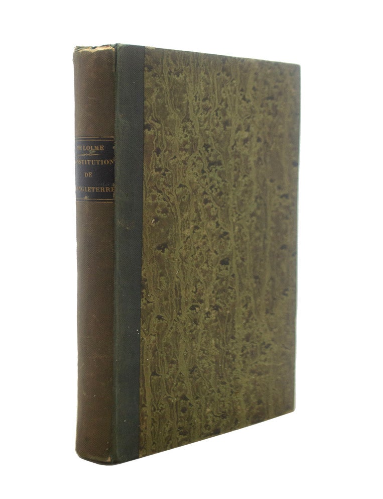 Item #69735 Constitution de L'Angleterre. Jean-Louis DE LOLME.